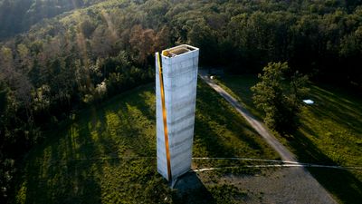 Sommer, Nebra, Matte, Mittelberg, Aussichtsturm, Sonne, Personen, Drohne, Wald