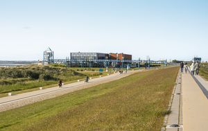  Norden-Norddeich, Thalasso-Kurweg am "Deck" am "Haus des Gastes"