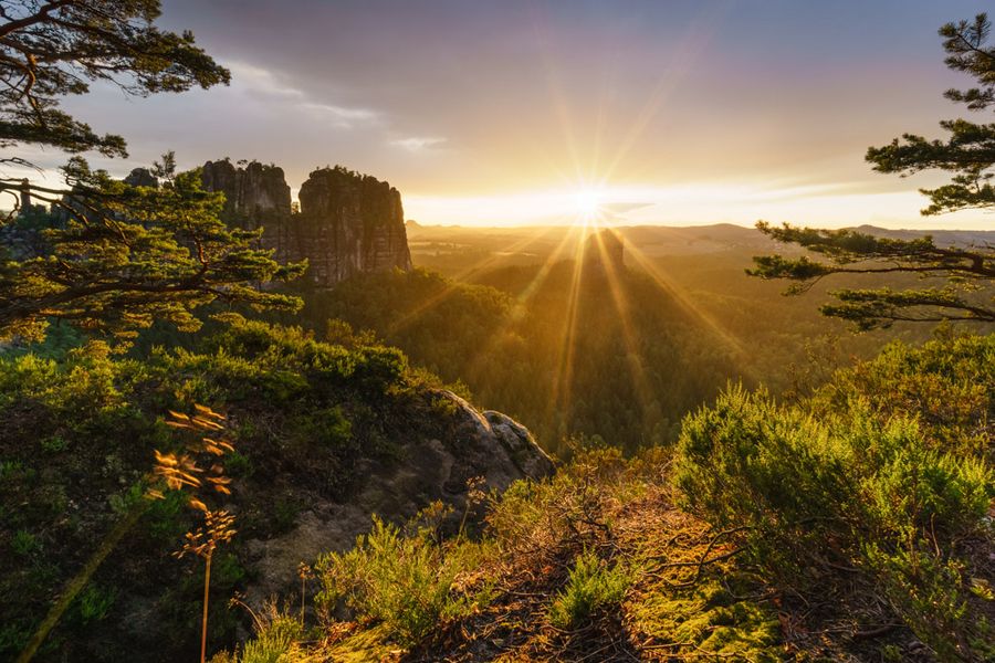 Schrammsteine im Elbsandsteingebirge. Foto Philipp Zieger/Tourismusverband Sächsische Schweiz