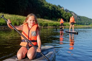 Auf der Elbe mit dem SUP von Elbe Adventure