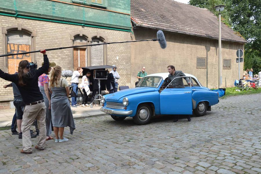 Dreharbeiten zum Film „Adam & Evelyn“ in Weißenfels (2017). Copyright: Stadt Weißenfels