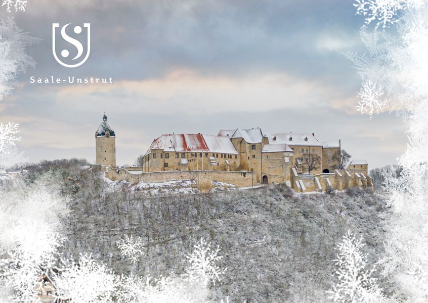 Winterzauber in Saale-Unstrut: Schloss Neuenburg in Freyburg (Unstrut)