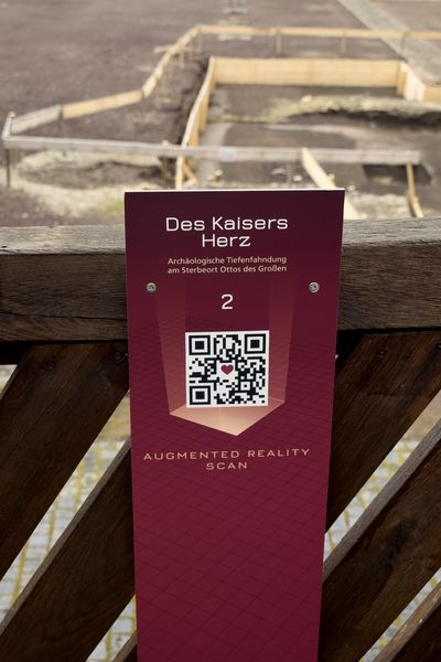 Memleben, Rundgang, Hinweisschild