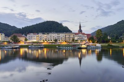 Blick auf das Hotel "Elbresidenz" in Bad Schandau 